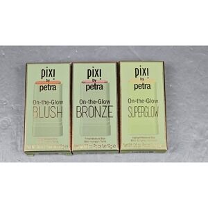 Lot Of 3‎ Pixi By Petra On The Glow Bronze, Blush, Superglow Tinted Highlighted